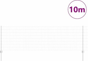 vidaXL Τεντώτο με στήριγμα Ασημί 0,8 x 10 m Ατσάλι