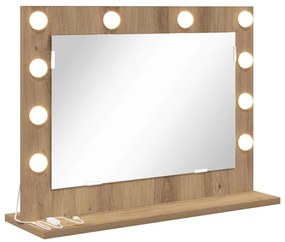 vidaXL Καθρέφτης τουαλέτας Ορθογώνιος Artisan Oak 60 x 45 x 18 εκ.