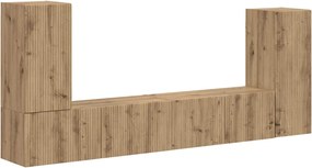vidaXL Σετ επίπλου τηλεόρασης 4 τμχ. Artisan Oak Επεξεργασμένο Ξύλο