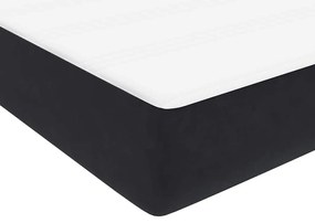 Κρεβάτι Boxspring με Στρώμα Μαύρο 140x210 εκ. Βελούδινο - Μαύρο