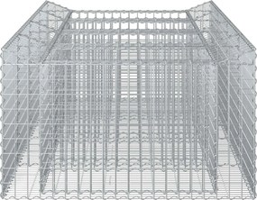 vidaXL Ανασηκωμένο κρεβάτι gabion 2 pcs Ασημί