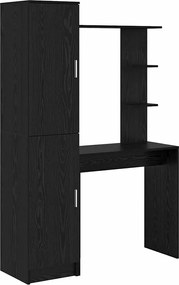 vidaXL Γραφείο 2 pcs Μαύρη Οξυά