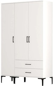 Ντουλάπα Τρίφυλλη Kumsal 845HCT5463 120x47,5x201,4cm White Τρίφυλλη