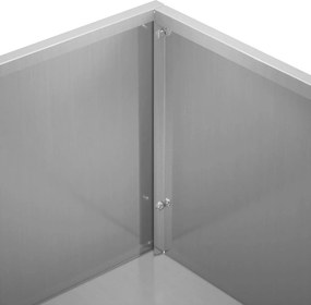 vidaXL Γλάστρα Κήπου Ασημί 50 x 50 x 49 cm Γαλβανισμένος Χάλυβας