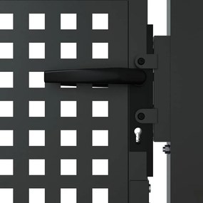 vidaXL Πόρτα Κήπου Ανθρακί 100x125 εκ. Ατσάλι
