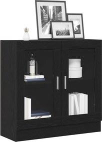 vidaXL Βιβλιοθήκη Μαύρη Οξυά 82,5 x 30,5 x 80 cm Επεξεργασμένο ξύλο
