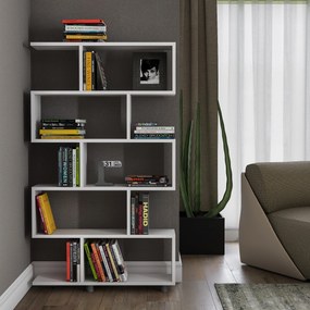 Βιβλιοθήκη Λευκό DAMAN 90x20x156