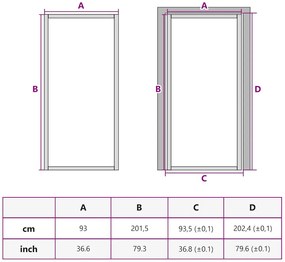 vidaXL Εσωτερική Πόρτα 93x201,5 εκ. Μαύρο Ματ Γυαλί και Αλουμίνιο