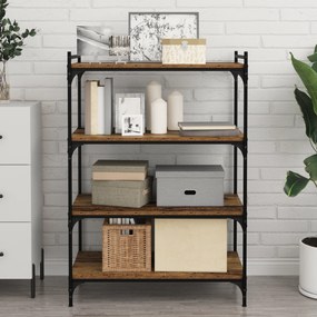 vidaXL Δίσκος Βιβλιοθήκης 4 pcs Καφέ 100 x 40 x 1.5 εκ. Μοριοσανίδα