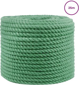 vidaXL Σχοινί Από Τζute 14 mm Πράσινο 100% Τζούτα Tossa