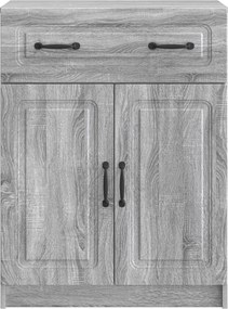 vidaXL Πλαϊνό γραφείο με συρτάρι Γκρι Sonoma 66 x 34,5 x 87 εκ.