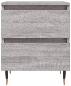 vidaXL Κομοδίνα 2 τεμ. Γκρι Sonoma 40x35x50 εκ. από Επεξεργασμένο Ξύλο
