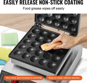 VEVOR 25PCS 43mm Mini Dutch Pancake Maker Commercial Dorayaki Baker 1700W