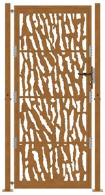 Πύλη κήπου 105x205 cm Weathering Steel Trace Design - Καφέ