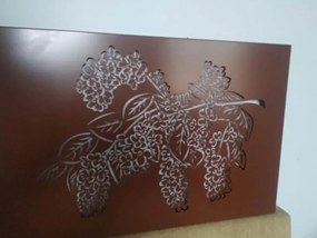 Intra απο ξύλο plywood 3mm-4mm πάχος – ξύλο διακόσμησης τοίχου από ξύλο λιλά λουλούδι 30x35 cm INTRAVECTRY-MY556211