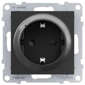 Σύνδεσμος Πρίζας 2π+γ Dark Grey  SEANO 765940 Legrand 765940