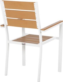 ΠΟΛΥΘΡΟΝΑ ΑΛΟΥΜΙΝΙΟΥ SAGA HM5981.01 ΛΕΥΚΗ-POLYWOOD ΣΕ ΦΥΣΙΚΟ 55x55x86Υεκ.