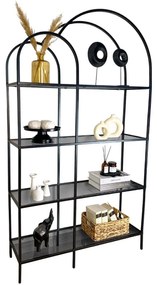 Ραφιέρα Δαπέδου Twin 706CLN1504 100x30x175cm Black-Fume