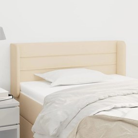 vidaXL Κεφαλάρι με Πτερύγια Κρεμ 93x16x78/88 εκ. Υφασμάτινο