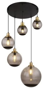 Κρεμαστό Φωτιστικό Οροφής 5xE27 Μαύρο Potter 15860-5H Globo Lighting-15860-5H-Μαύρο 15860-5H