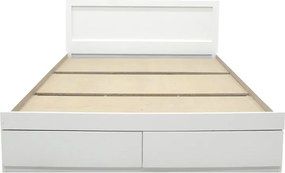 Κρεβάτι Olympus pakoworld με συρτάρι σε λευκή απόχρωση 140x200εκ