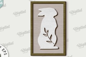 Σετ των 2 Intra απο ξύλο plywood  Χρώμα wenge 3mm-4mm πάχος - Πασχαλινή Μίνι πινακίδα . Πασχαλινή διακόσμηση Δίασταση 15x15 cm INTRAFABR-91446476