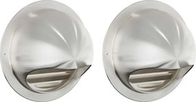 vidaXL Καπάκια Αερισμού 2 τεμ. Ασημί 150 mm Ανοξείδωτο Ατσάλι