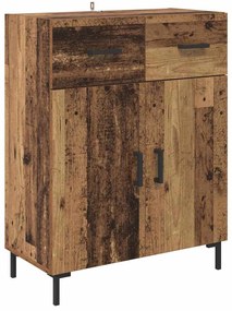 vidaXL Highboard με συρτάρι 2 pcs Παλιό Ξύλο Επεξεργασμένο ξύλο