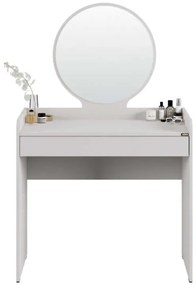 Τουαλέτα με καθρέπτη Curve Megapap χρώμα λευκό 90x47x142εκ.