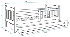 Κρεβάτι Dorian-Γραφίτης-200 x 90