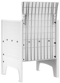 vidaXL Καρέκλα Κήπου 4 pcs Λευκό 53 x 49 x 85 εκ. PP