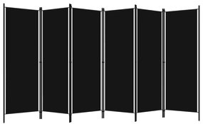 Διαχωριστικό Δωματίου με 6 Πάνελ Μαύρο 300 x 180 εκ. - Μαύρο