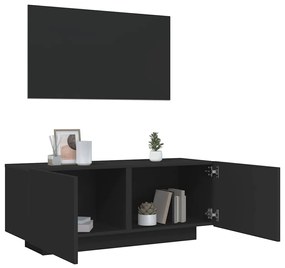 vidaXL Έπιπλο Τηλεόρασης Μαύρο 100 x 35 x 40 εκ. Επεξ. Ξύλο