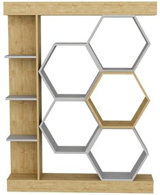 Βιβλιοθήκη Sueno 322RTC1111 140x29,6x177,4cm White-Oak