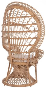 ΠΟΛΥΘΡΟΝΑ ROYAL PEACOCK  RATTAN ΣΕ ΦΥΣΙΚΟ-ΜΑΞΙΛΑΡΙ ΜΠΕΖ 114x72x150Yεκ.