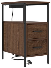 vidaXL Κομοδίνο Καφέ δρυς 30 x 48 x 61 εκ Επεξεργασμένο ξύλο