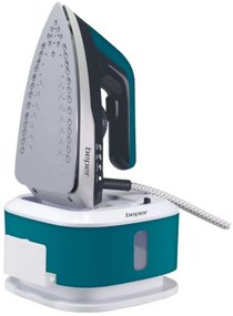 Σίδερο Beper P204CAL200, 2250W, Κεραμική πλάκα, Θερμοστάτης, Φίλτρο, Συνεχής κύκλος, Λευκό/Μπλε-Πράσινο
