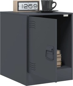 vidaXL Κομοδίνα 2 τεμ. Ανθρακί 34,5 x 39 x 44 εκ. από Χάλυβα