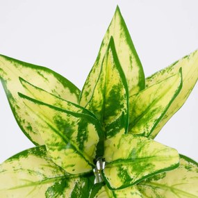 GloboStar® GOLDEN POTHOS 78278 Τεχνητό Φυτό Χρυσός Πόθος - Μπουκέτο Διακοσμητικών Φυτών - Κλαδιών με Φύλλωμα Πράσινο - Κίτρινο Υ26cm