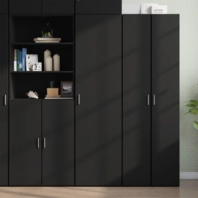 Ντουλάπι Μαύρο 50x42,5x185 εκ. από Επεξεργασμένο Ξύλο