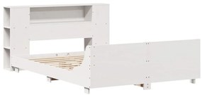 vidaXL Σκελετός Κρεβ. Χωρίς Στρώμα Λευκό 120x200 εκ Μασίφ Πεύκο
