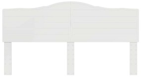 vidaXL Κεφαλάρι με κεφαλάρι Λαμπερό Λευκό 200 cm Επεξεργασμένο ξύλο