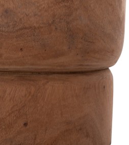 ΣΚΑΜΠΟ-ΤΡΑΠΕΖΑΚΙ ΚΥΛΙΝΔΡΙΚΟ FEBRY HM9909 ΜΑΣΙΦ ΞΥΛΟ SUAR ΦΥΣΙΚΟ Φ40x46Υεκ.