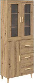 vidaXL Highboard Artisan Oak 34,5 x 34 x 180 εκ. Επεξεργασμένο ξύλο