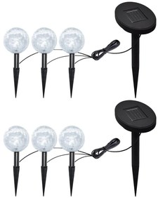 vidaXL Φωτιστικά Κήπου LED 6 τεμ. με Στηρίγματα &amp; Ηλιακά Πάνελ
