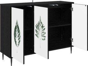 vidaXL Πλαϊνό γραφείο HANAU Μαύρη Δρυς 102 x 33 x 76 εκ.
