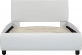 vidaXL Πλαίσιο Κρεβατιού με LED Λευκό 90 x 200 εκ. Συνθετικό Δέρμα