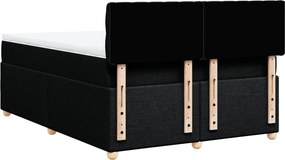 vidaXL Κρεβάτι Boxspring με Στρώμα Μαύρο 160x200 εκ. Υφασμάτινο