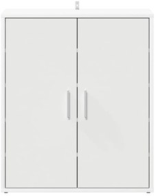 vidaXL Παπουτσοθήκη Λευκή 60 x 35 x 70 εκ. από Επεξ. Ξύλο