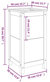 ΖΑΡΝΤΙΝΙΕΡΑ ΛΕΥΚΗ 40 X 40 X 78 ΕΚ. ΑΠΟ ΜΑΣΙΦ ΞΥΛΟ ΠΕΥΚΟΥ 825276